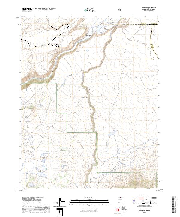 Los Pinos topographic map thumbnail