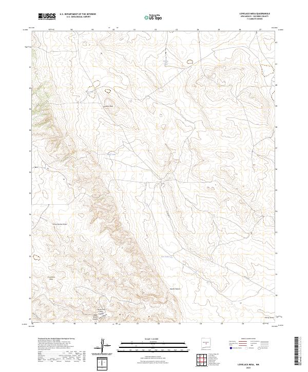 Lovelace Mesa 2023 topographic map thumbnail