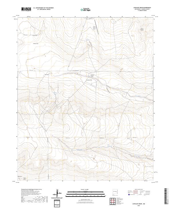 Lovelady Draw topographic map thumbnail