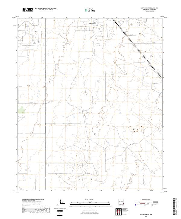 Lovington SE topographic map thumbnail