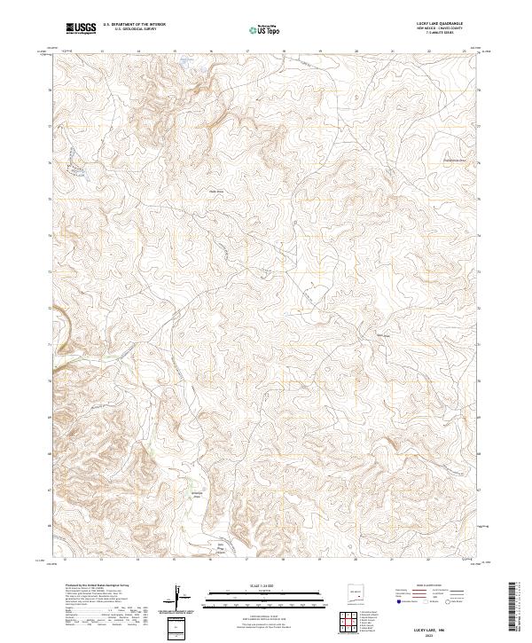 Lucky Lake topographic map thumbnail