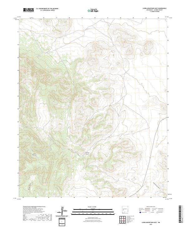 Luera Mountains East topographic map thumbnail