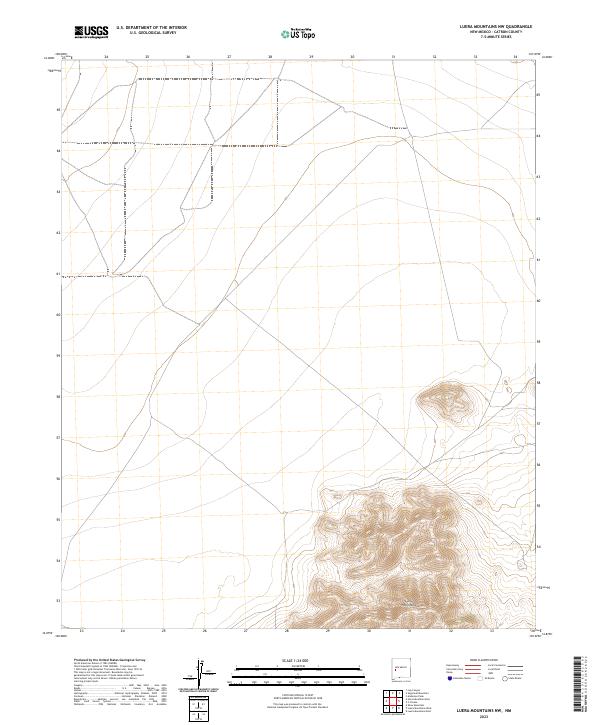 Luera Mountains NW topographic map thumbnail