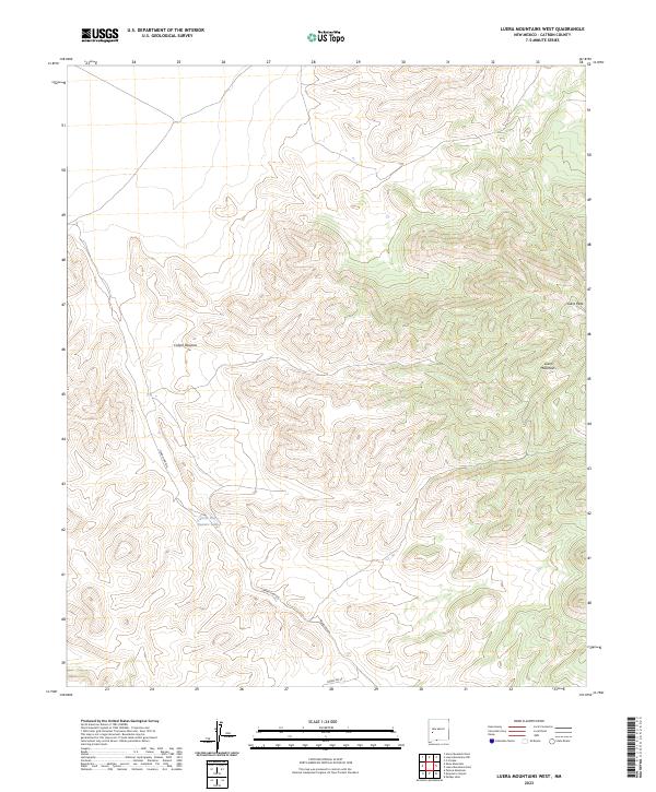Luera Mountains West topographic map thumbnail