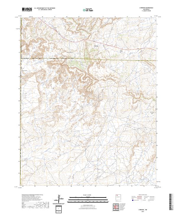 Lybrook topographic map thumbnail