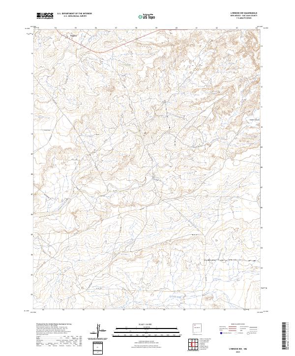 Lybrook NW topographic map thumbnail
