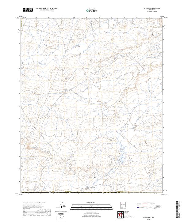 Lybrook SE 2023 topographic map thumbnail