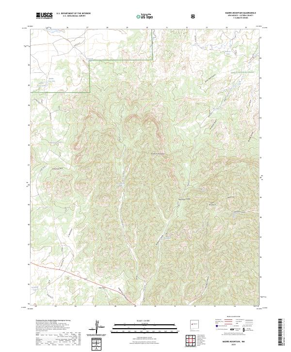 Madre Mountain topographic map thumbnail