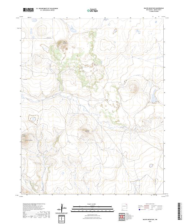 Malpie Mountain topographic map thumbnail