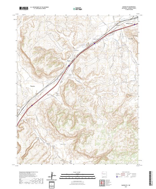 Manuelito topographic map thumbnail