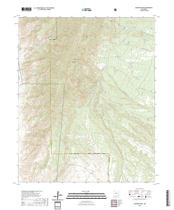 Manzano Peak topographic map thumbnail
