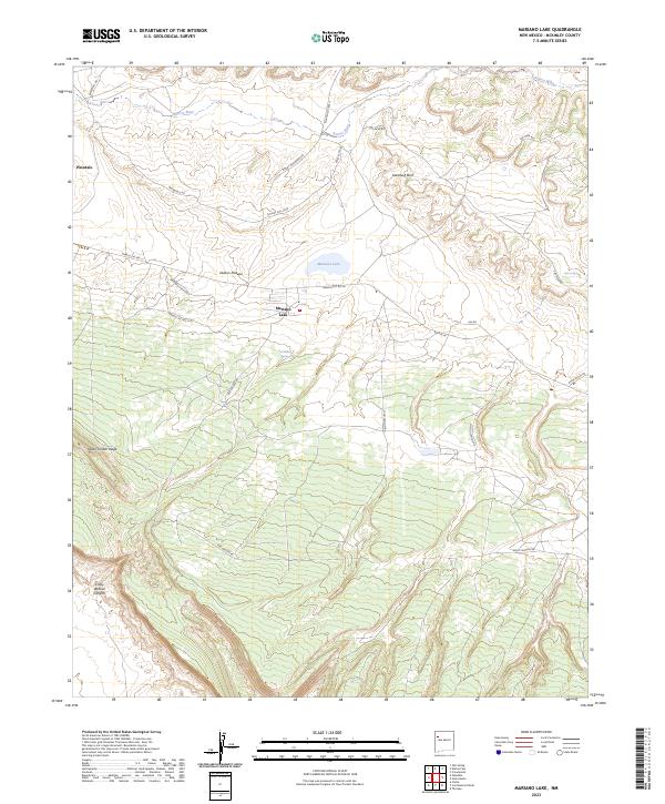 Mariano Lake topographic map thumbnail