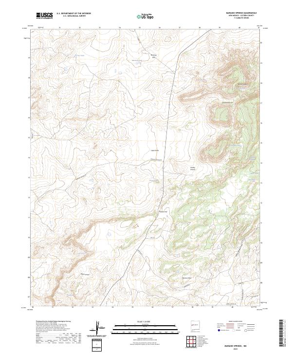 Mariano Springs topographic map thumbnail