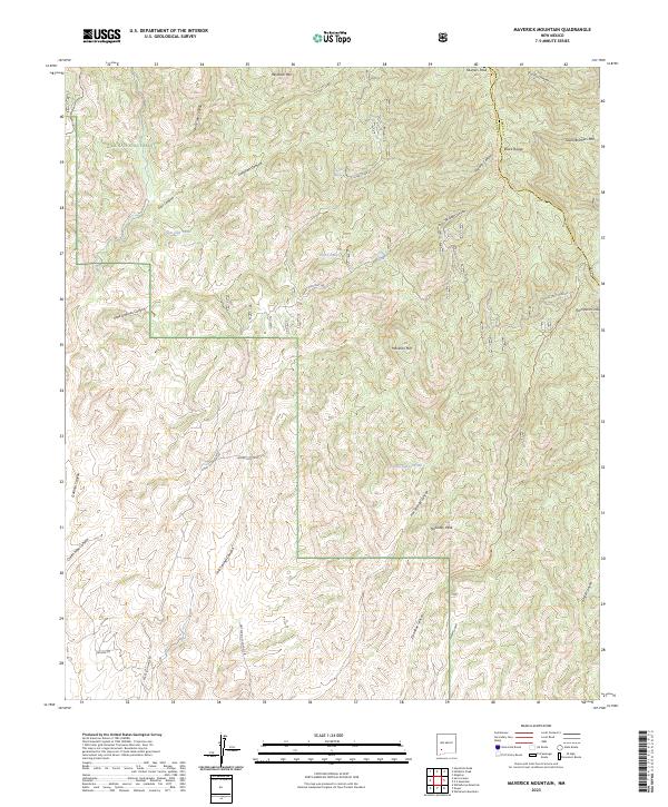 Maverick Mountain topographic map thumbnail