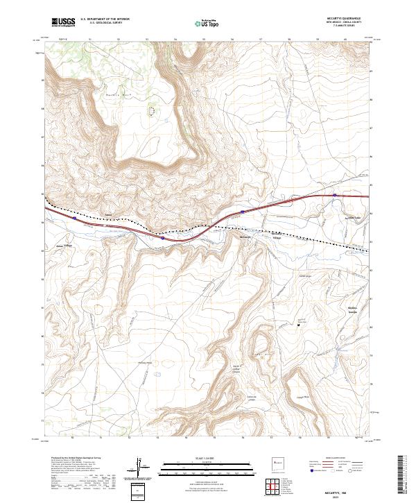 McCartys 2023 topographic map thumbnail