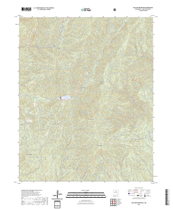 McClure Reservoir topographic map thumbnail