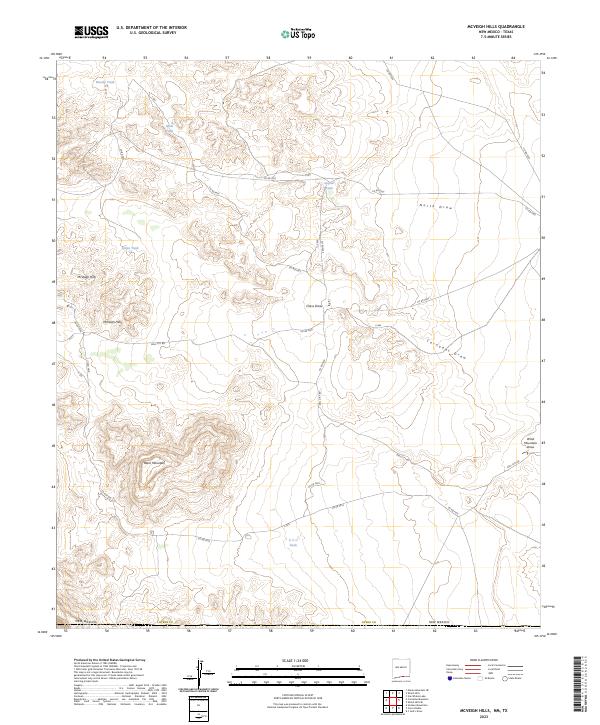McVeigh Hills topographic map thumbnail