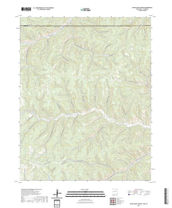 McWilliams Canyon topographic map thumbnail