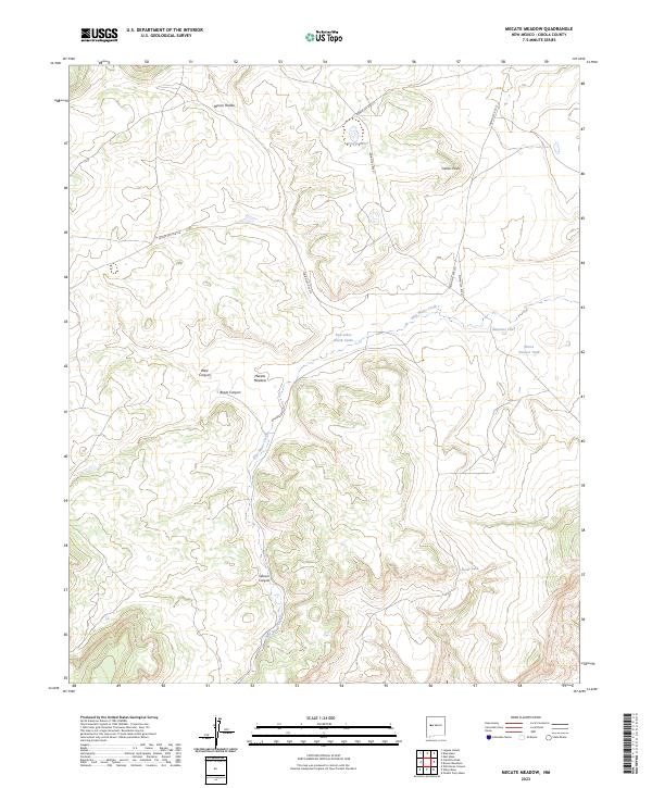 Mecate Meadow topographic map thumbnail