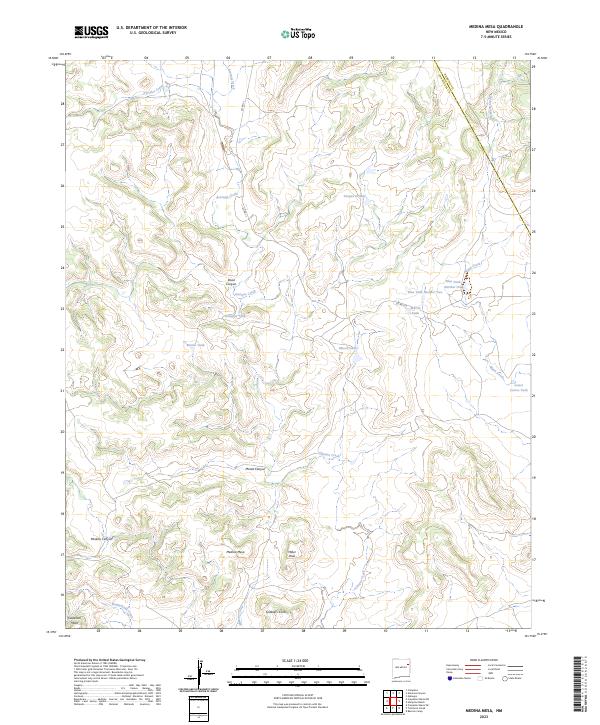 Medina Mesa topographic map thumbnail