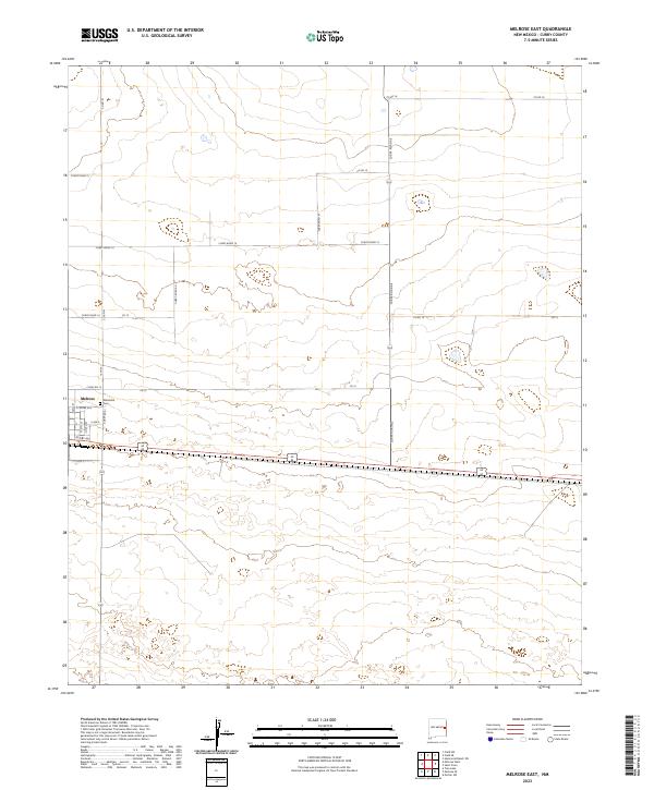 Melrose East topographic map thumbnail