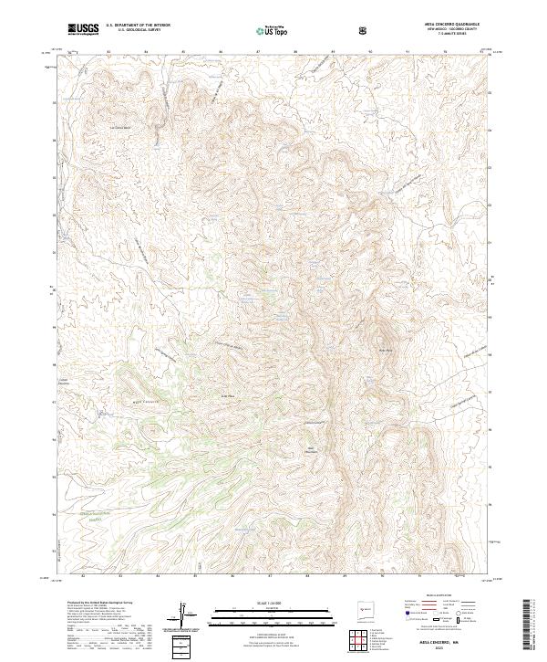 Mesa Cencerro topographic map thumbnail