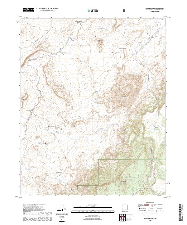 Mesa Cortada 2023 topographic map thumbnail