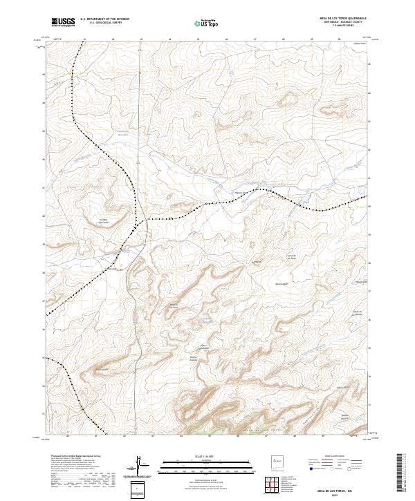 Mesa De Los Toros topographic map thumbnail