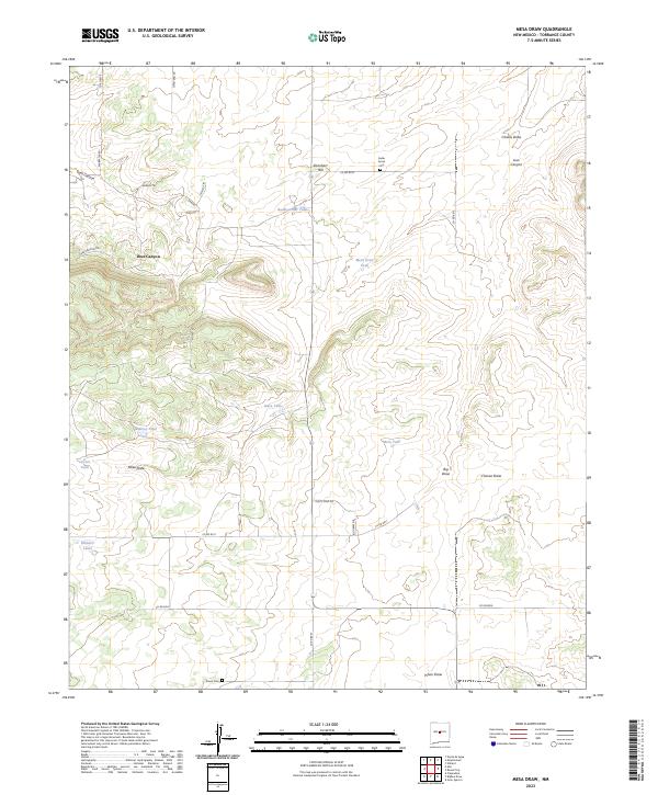 Mesa Draw topographic map thumbnail