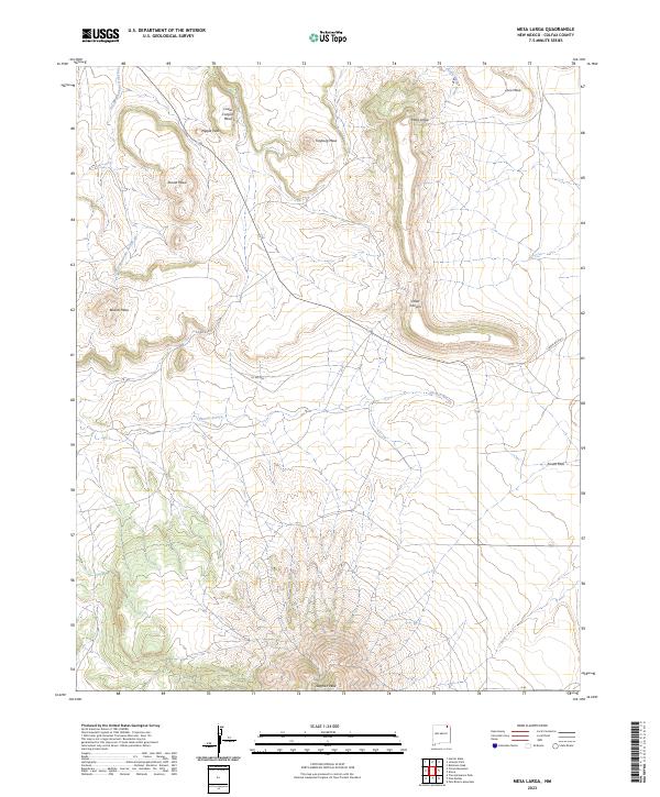 Mesa Larga topographic map thumbnail