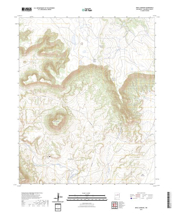 Mesa Lauriano topographic map thumbnail