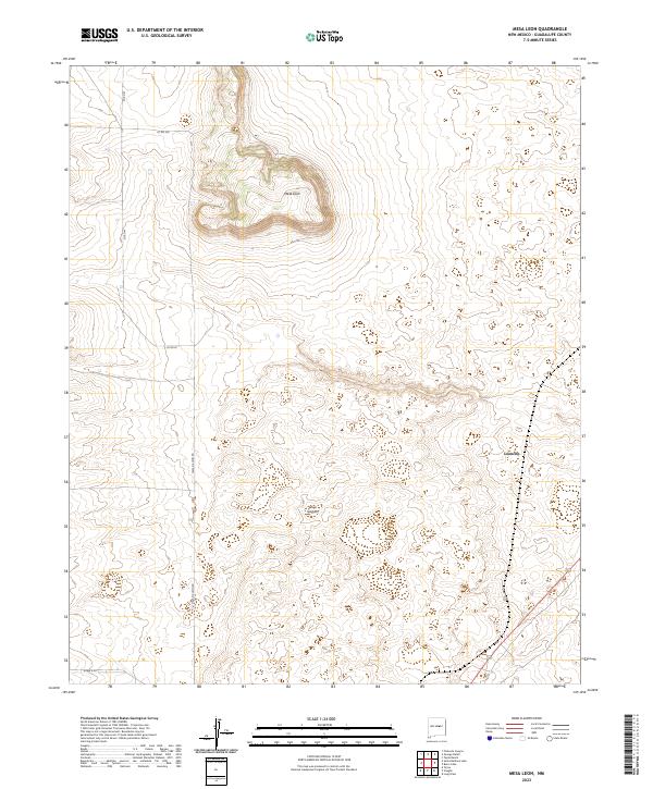 Mesa Leon topographic map thumbnail