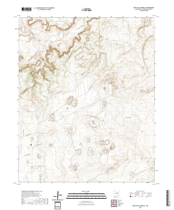 Mesa Palo Amarillo topographic map thumbnail