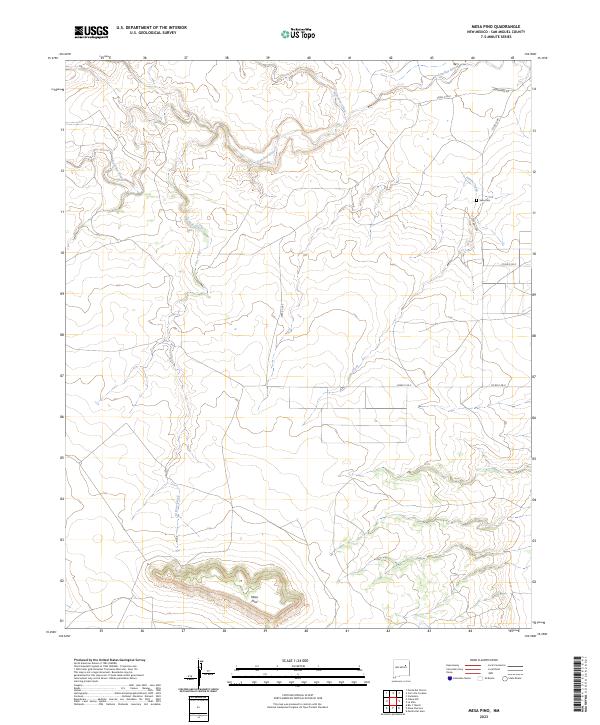 Mesa Pino topographic map thumbnail