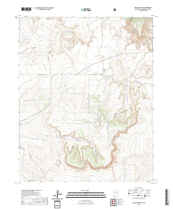 Mesa Portales topographic map thumbnail