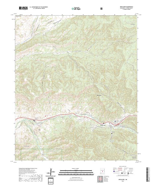 Mescalero topographic map thumbnail