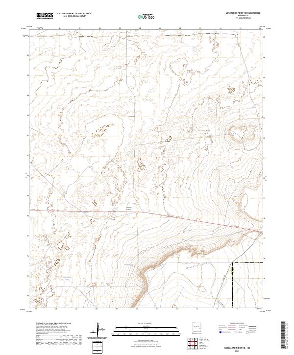 Mescalero Point NE topographic map thumbnail