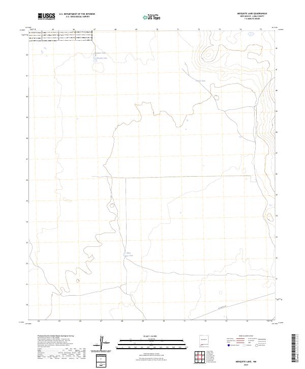 Mesquite Lake topographic map thumbnail