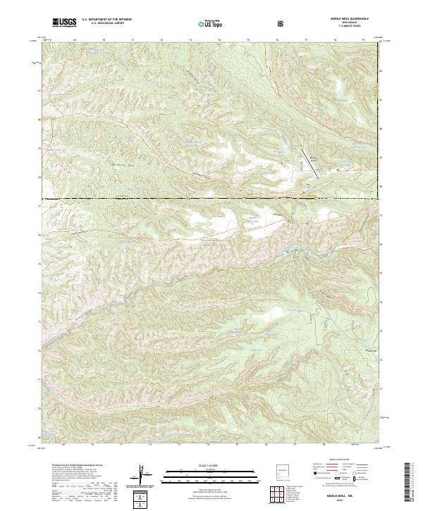 Middle Mesa topographic map thumbnail