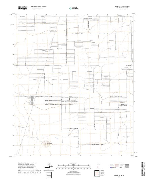 Midway Butte topographic map thumbnail