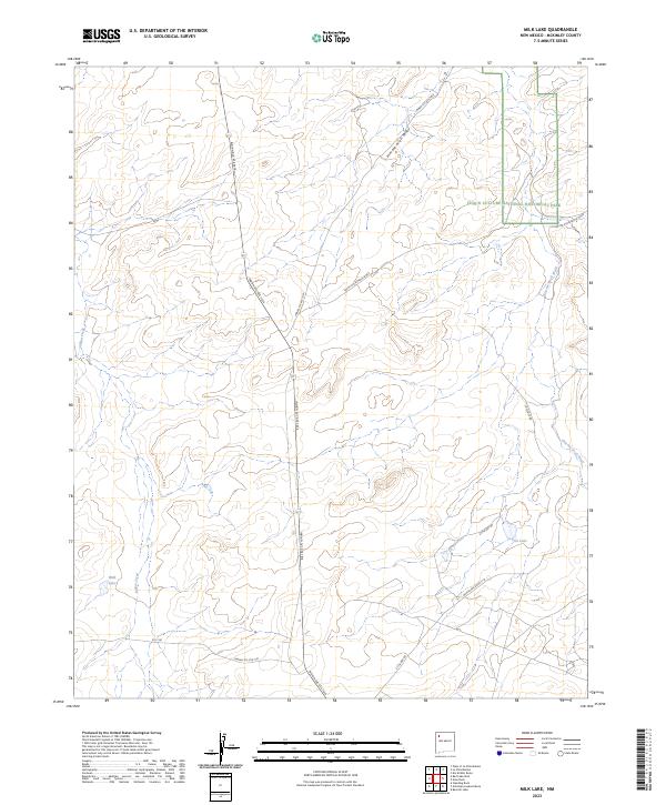 Milk Lake topographic map thumbnail