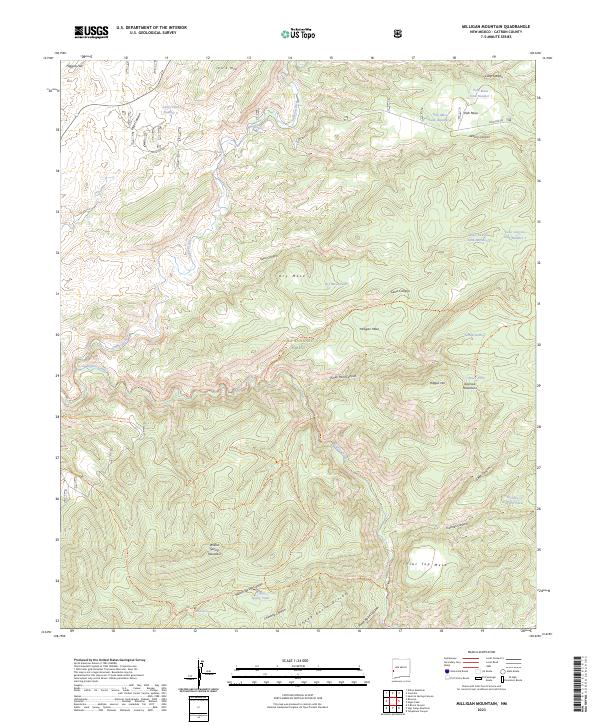 Milligan Mountain topographic map thumbnail