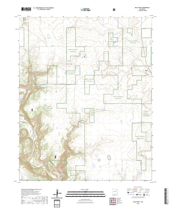Mills West topographic map thumbnail
