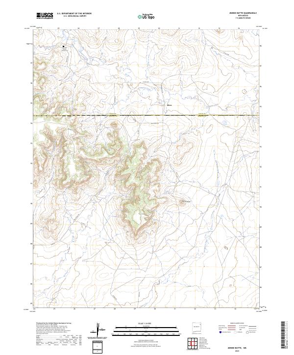 Minnie Butte topographic map thumbnail