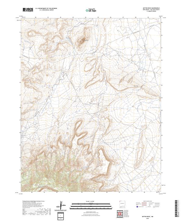 Mitten Rock 2023 topographic map thumbnail