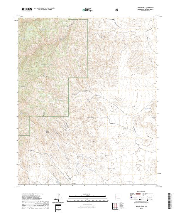 Molino Peak topographic map thumbnail