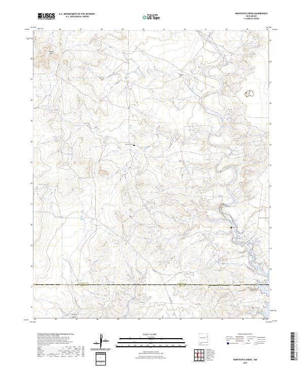Montesito Creek topographic map thumbnail