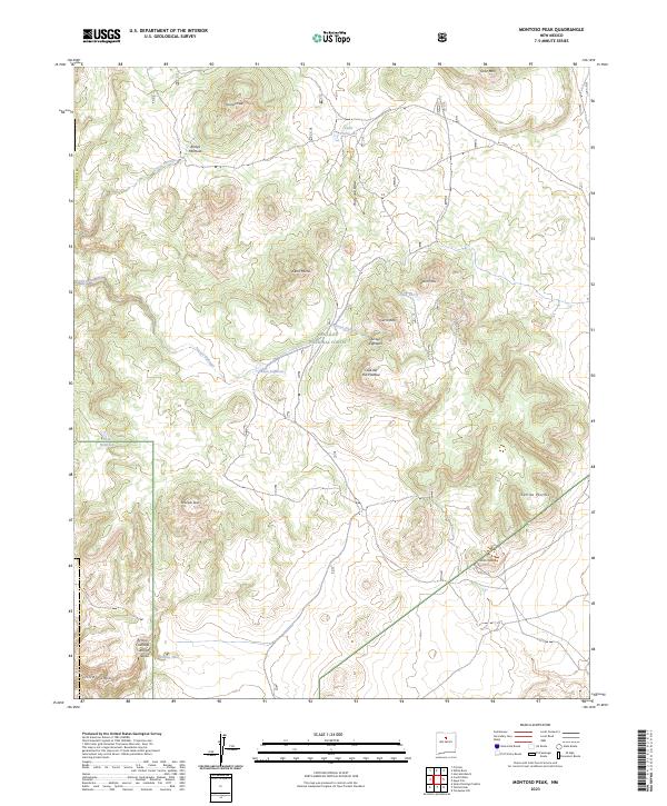 Montoso Peak topographic map thumbnail