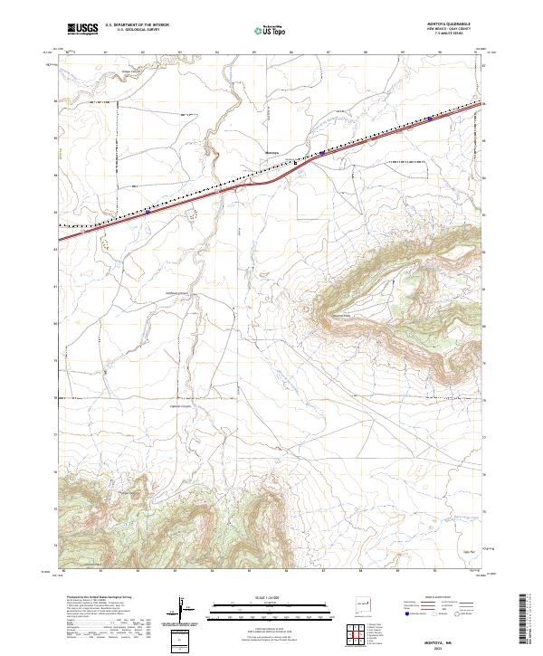 Montoya topographic map thumbnail
