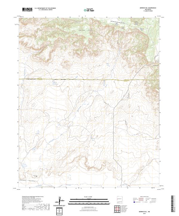 Moreno Hill 2023 topographic map thumbnail